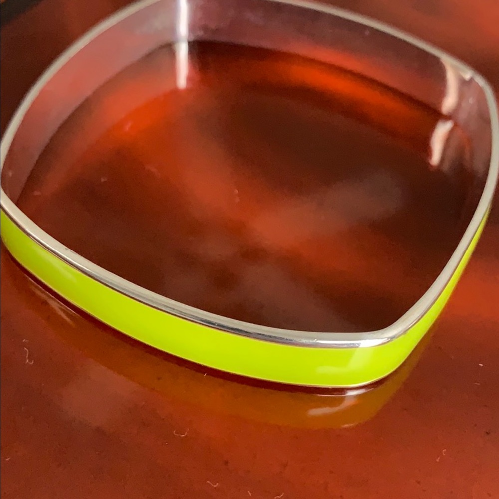 sterling Silver Yellow Square Bangle Bracelet